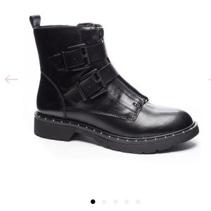 Joplin Bootie: studded, zipper, buckle